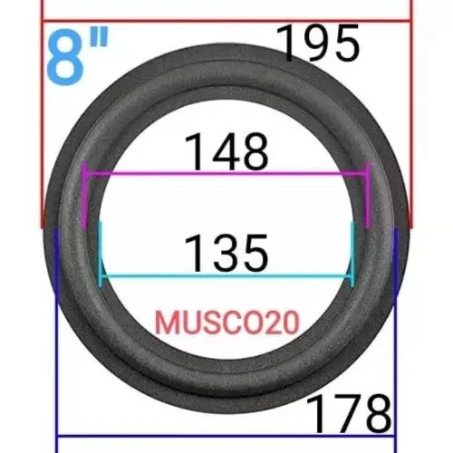 Allison ONE 1 KIT Sospensioni Di Riparazione Per Woofer In Foam Bordo E Colla - Foto 2