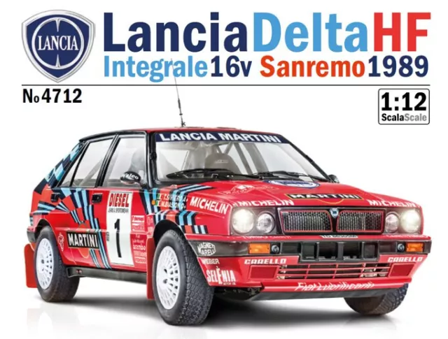 Italeri 4712- Lancia Delta HF Integrale 16V, Sanremo 1989,  kit 1:12