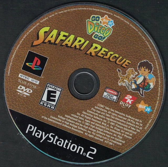 Jeu PS2 Go Diego Go! Safari Rescue - Version PlayStation 2 2008 - Bon état Avec Instructions