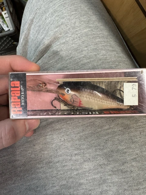 Rapala RISTO RAP RR-5 discontinue...bleu plaqué argent...NOS