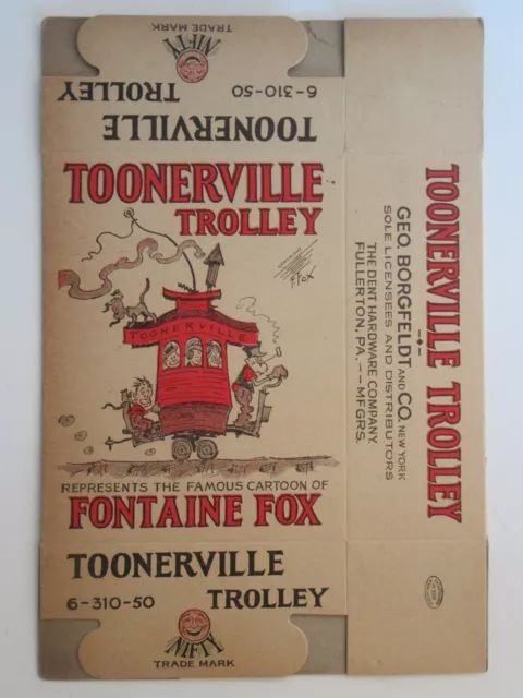 Vintage Toonerville Trolley Toy Dent Hardware Fontaine Fox Box (Only)