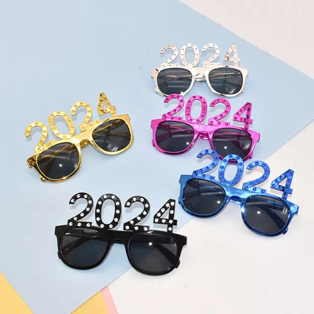 New 2024 Happy New Year Glasses Party Sunglasses Eve Years Eyewear Photo Props
