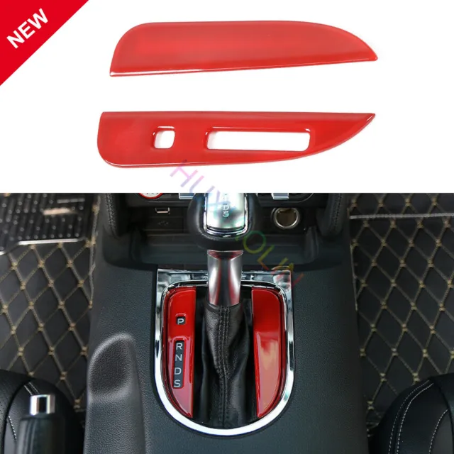 For Ford Mustang 2015-2022 Red Shifter Shift Gear Panel Decor Cover Molding Trim