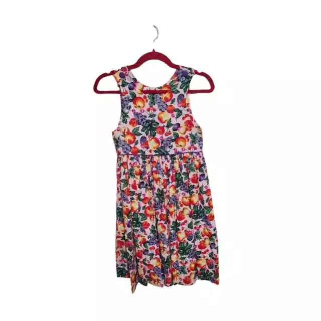 Vintage Judy Lynn Girl's 8 Fruit & Floral Summer Print Sleeveless Dress Jumper