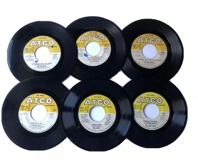 BEE GEES SIX Record Lot of 45 RPM 7” Vinyl Early Rock Hits Atco £28.43 ...