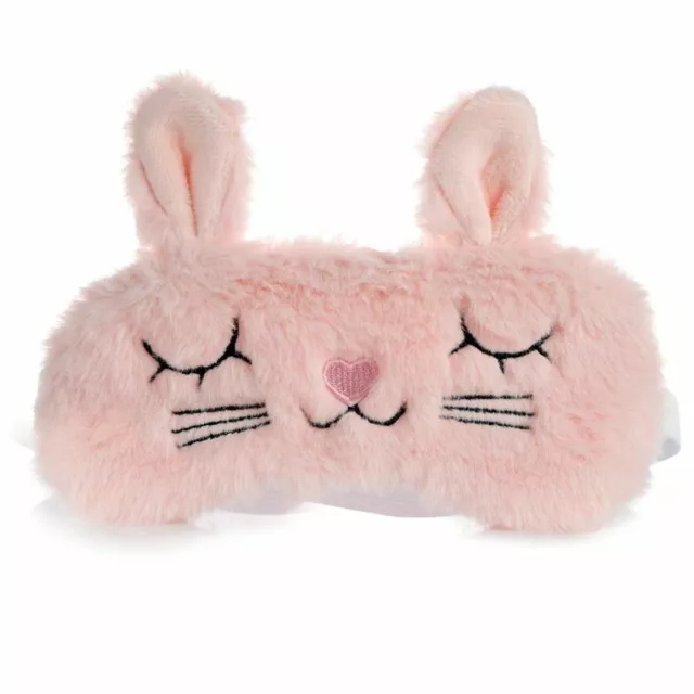 EPP28// Augenmaske Schlafmaske Schlafbrille Kaninchen Pluesch flauschig Reise