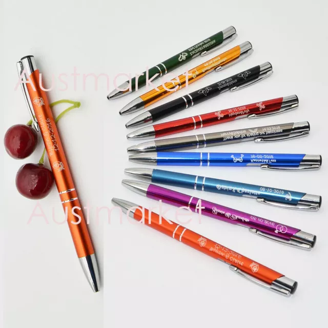 Custom Engraved Personalised Metal Pens wedding birthday gift Business Bombonier