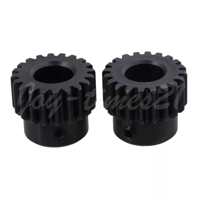 2 pcs 1 Modulus 20 T Motor Metal Steel Gear Wheel Top Screws 10mm Diamet