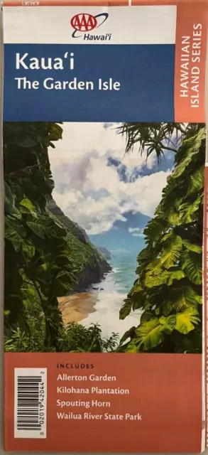 New AAA KAUAI - HAWAII MAP  Highway Road Tour  HI  HAWAIIAN ISLAND SERIES