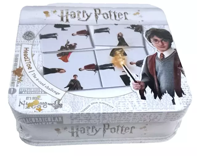 Harry Potter & Friends Head 2 Toe Puzzle Challenge 9x gioco di carte in scatola di latta nuovo