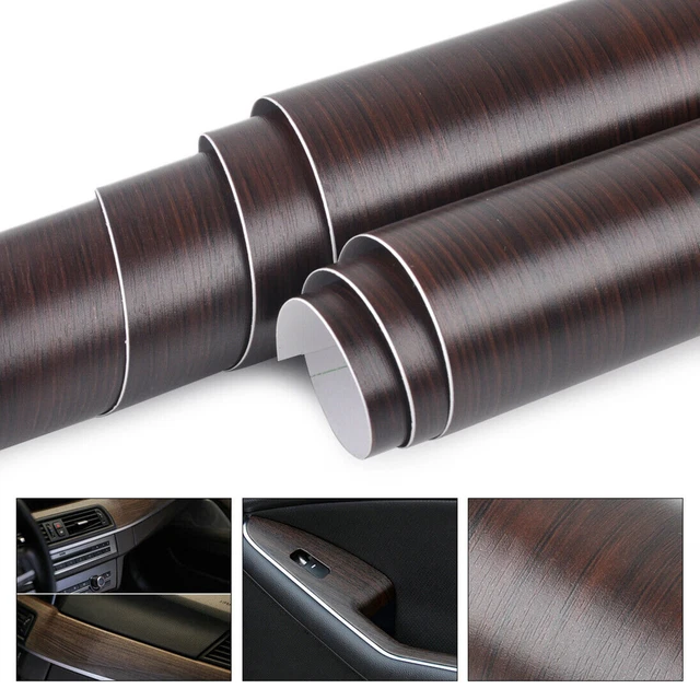Hoja de pegatinas con textura de grano de madera de roble, decoración del coche