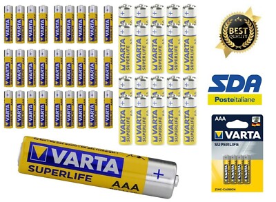 50 Ministilo AAA Pile Superlife 1,5 Volt S VARTA 50 Batterie Varta AA Batteria Stilo 