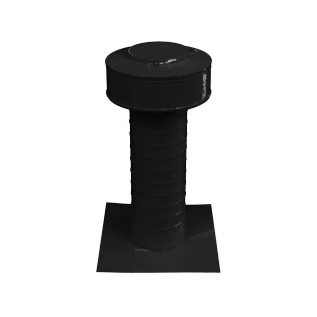 Keepa Vent 4 in. Dia Aluminum Roof Vent for Flat Roofs in Black