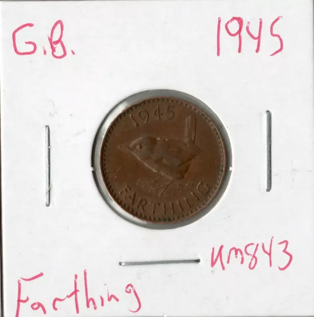 Coin Great Britain Farthing 1945 KM843