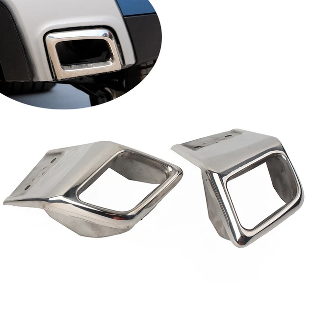 SILVER REAR BUMPER Exhaust Tube Trim For Land Rover Range Rover Evoque