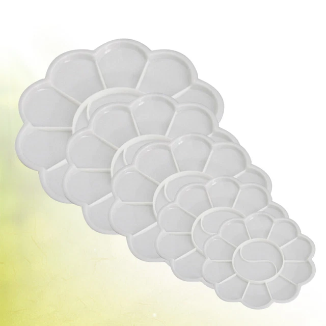 12 PZ TAVOLOZZE ad acquerello in plastica a forma di fiore di prugna 13