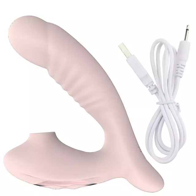 Vibromasseur gode 2 en 1 vibrant et succion USB femme point G clitoris OFFRE sex