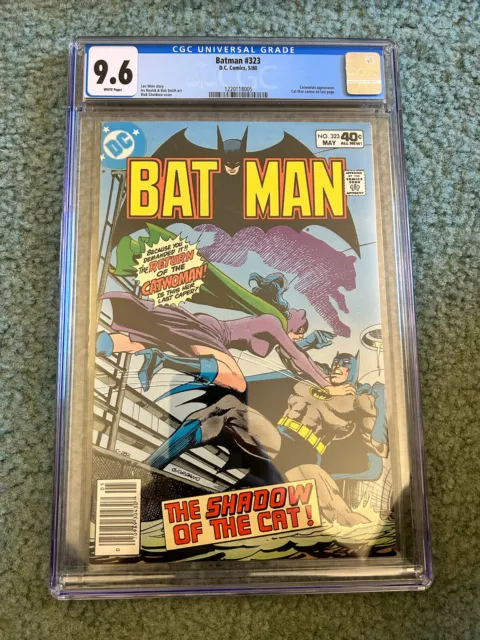 Batman #323 ⭐ CGC 9.6 ⭐ Cat-Man Cameo + Catwoman Appearance! DC Comic 1980
