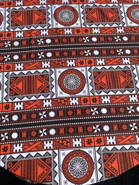 Polynesian Block Print Tattoo Fabric by the Yard 58” Newest Design - Premium