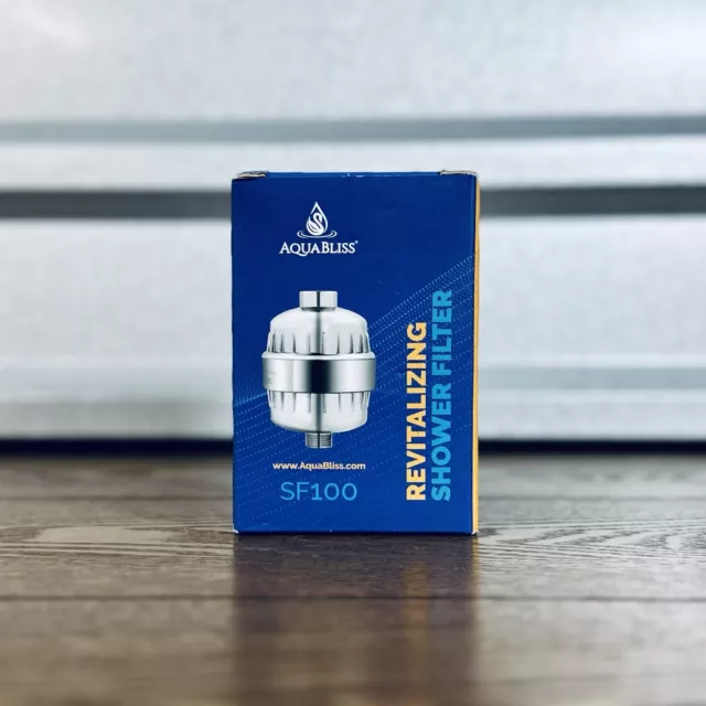 AQUABLISS HIGH OUTPUT Revitalizing Shower Filter Chrome SF100 Open Box