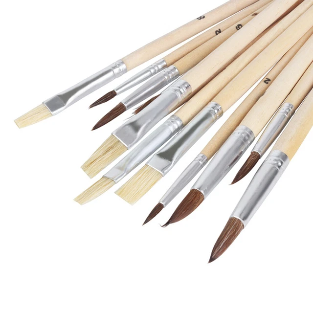 13 pezzi in legno con pennelli, bambini impostare la spazzola di pittura in