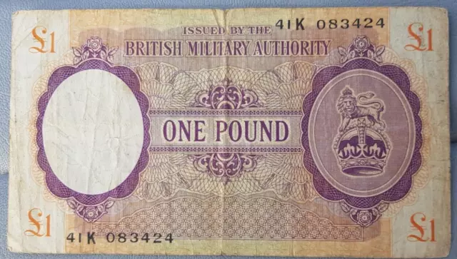 British Armed Forces, UK - £1 One Pound Banknote WW2