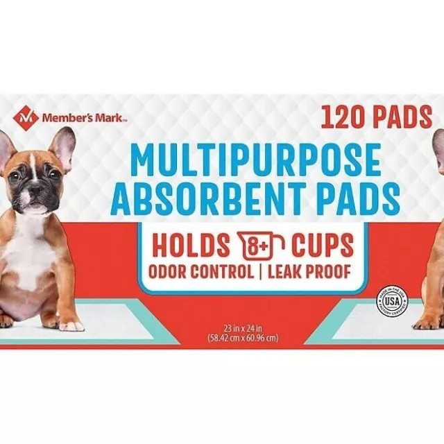 Member's Mark Pet Training Pads, 23" x 24" (120 ct.)