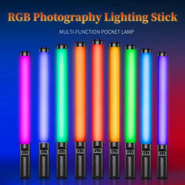 20W RGB Colorful LED Light Wand Handheld Photography Light Stick Bar With Remote