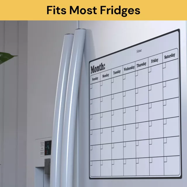 Portable Magnetic Fridge Calendar Whiteboard Monthly Weekly Daily Planner Board 3