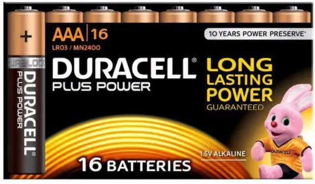 Duracell - lr03 x4 plus - Lot de 4 piles alcalines type lr03 aaa 1,5 volts
