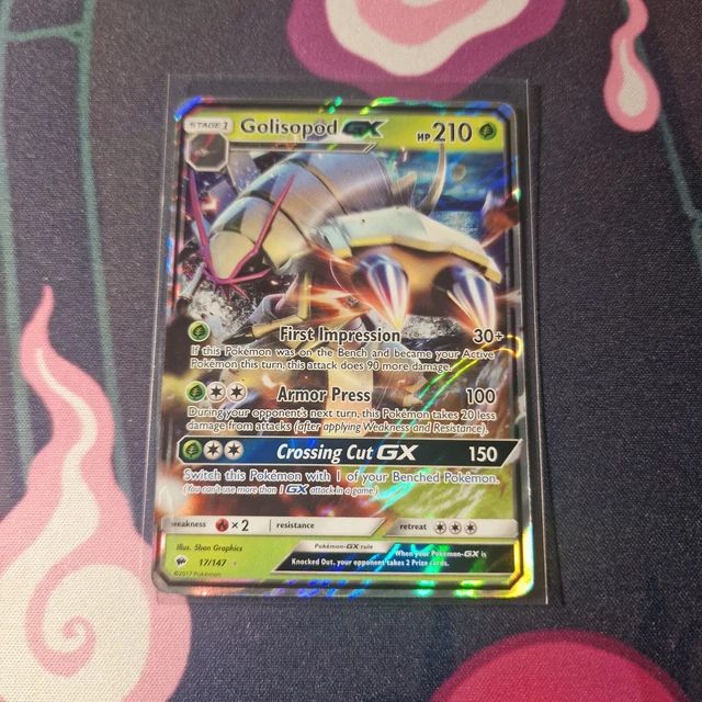 Pokemon - Golisopod GX - 17/147 - SM Burning Shadows - Half Art - Mint