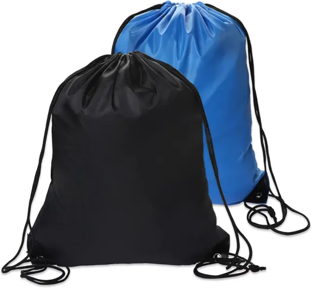 2X Drawstring Bags PE Bags Draw String Gym Bag String Swimming Bag Backpack