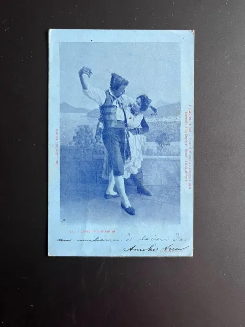 Cartolina  Sorrento - Costumi Sorrentini -  Viaggiata 1903