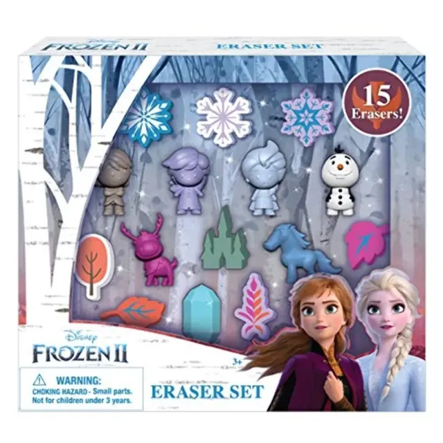 Disney Frozen 2, Erasers Set 15 Pack Gift . Stocking Stuffer or Back to school.