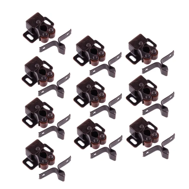 10xDouble Roller Cabinet Lock Latch fit for RV Camper kitchen Home Door Cupboard