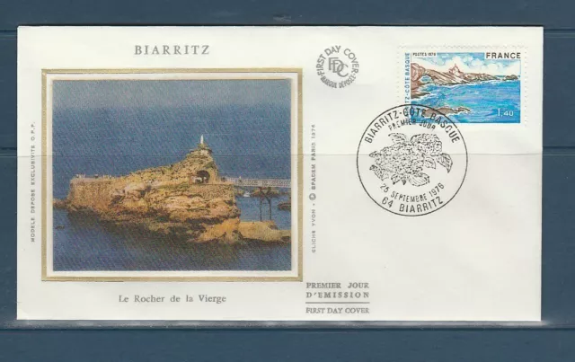 enveloppe 1er jour   région  cote Basque  64  Biarritz    1976