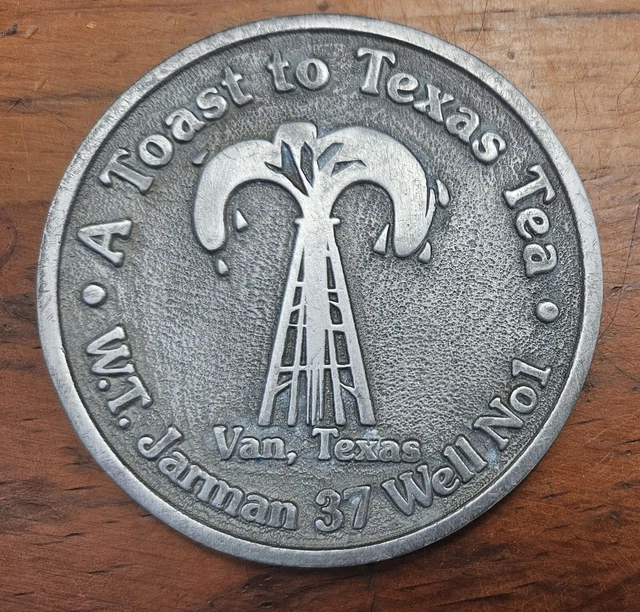 W.T. Jarman 37 Oil Well No. 1 Van, Texad "A Toast To Texas Tea" Paperweight