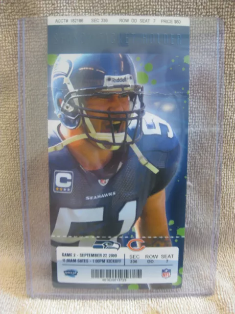 Seattle Seahawks vs. Chicago Bears NFL football ticket stub Sept. 27, 2009 vg