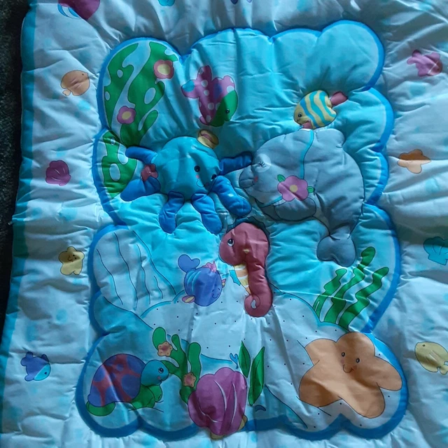 Baby Comforter Blanket Quilted Vintage 1993 Little Bedding Fish Sea Horse NWOT Baby Comforter Blanket Quilted Vintage 1993 Little Bedding Fish Sea Horse NWOT