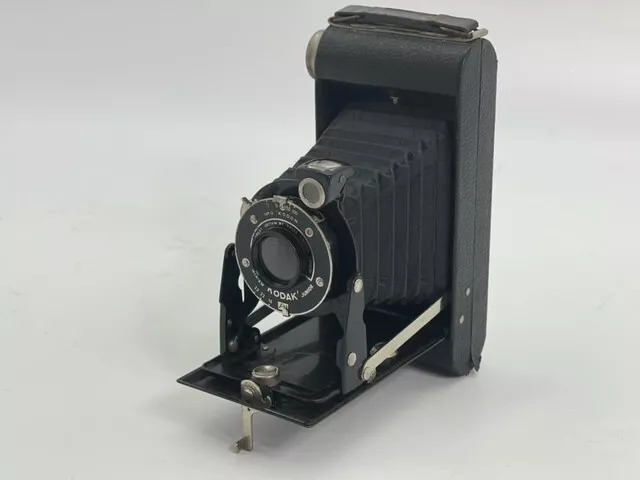 Cámara Kodak Junior Six-20 con estuche original Kodak lente doble n.o 0 Kodon BONITO