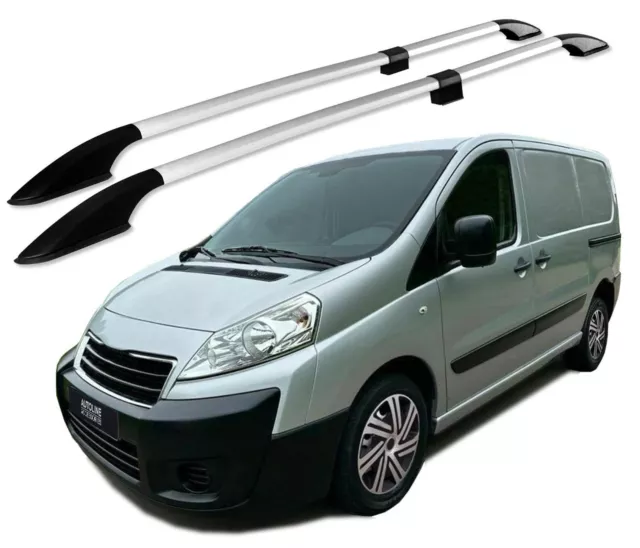 Barras Portaequipajes de Aluminio Laterales Para L2 Peugeot expert (2007-15)