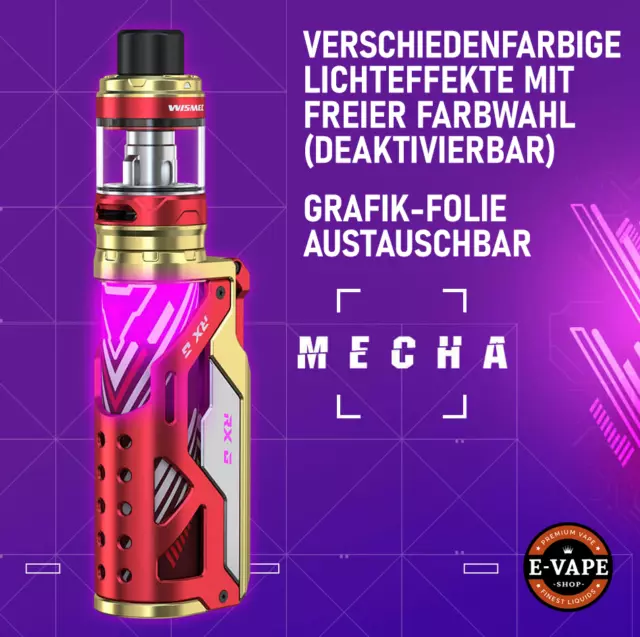 Wismec Reuleaux RX G Kit 100 W Profi E-Zigarette Starter Set mit AST+ VTC Akku 3