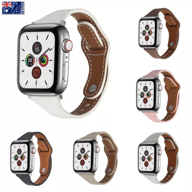 For Apple Watch iWatch Band Series 8 7 SE 6 5 4 3 Women's Quality Leather Strap