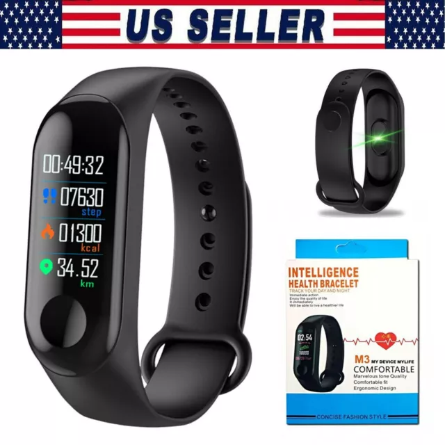 M3 Smart Band Watch Bracelet Wristband Fitness Tracker Blood Pressure Heartrate