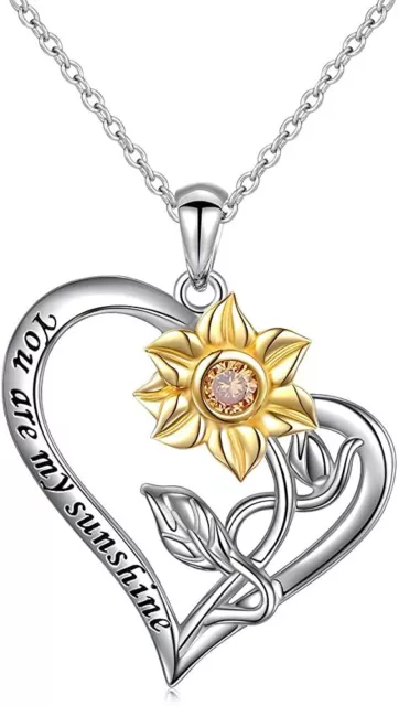 You Are My Sunshine Necklace Sunflower Necklace for Women and Girls