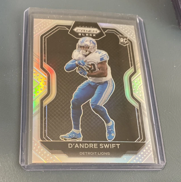 2020 Chronicles Prizm Black D'Andre Swift Silver Prizm Rookie RC #8 Lions
