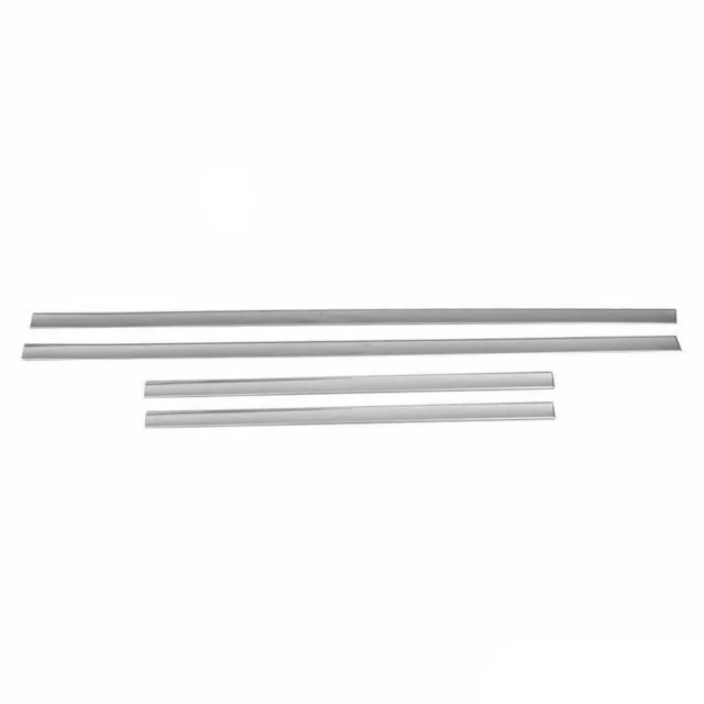 Side Door Molding Trim Skirt Garnish for VW Stainless Steel Silver 4 Pcs