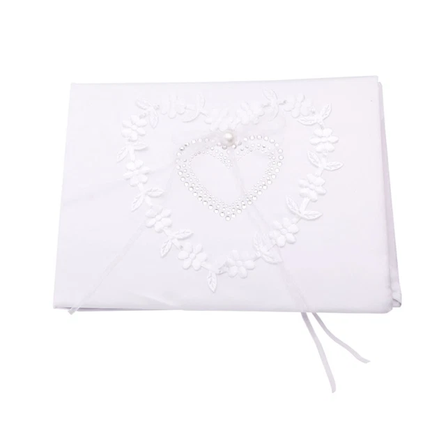 Libro de visitas cinta de encaje blanco letrero libro para boda compromiso fiesta