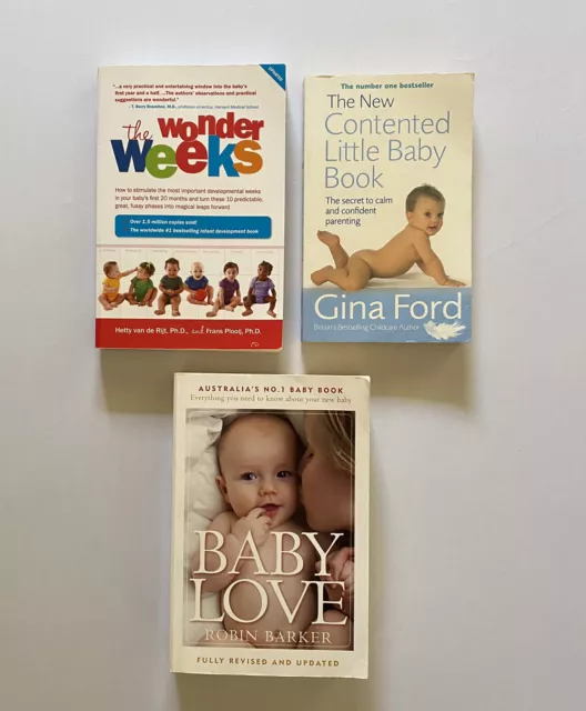 Baby Love, The Contented Little Baby Book, & The Wonder Weeks Baby Books Bundle