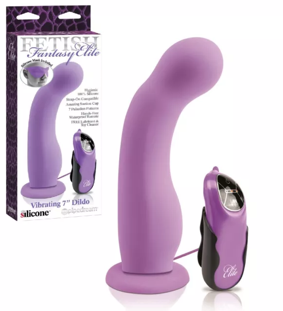 Fallo_Vibrator in Silicone G Spot Vibrating 7 Purple Sexy Toy con Vibrazione